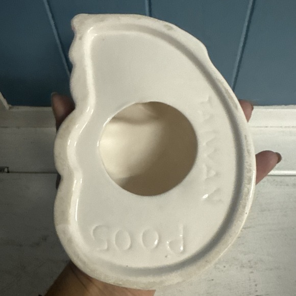 VTG CERAMIC SLEEPING CAT KITTEN FIGURINE 6" SHABBY COTTAGE Taiwan P005 - Picture 5 of 7